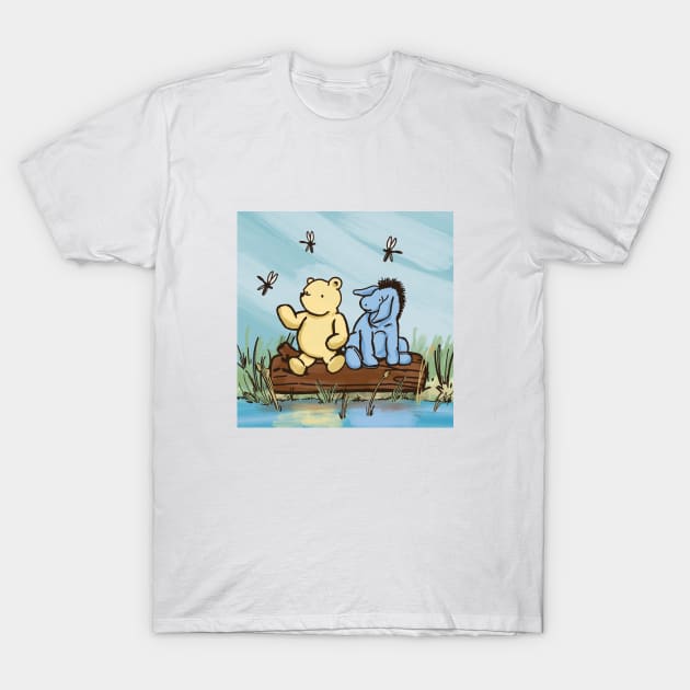 Pooh and Eeyore T-Shirt by Imagine8 Design